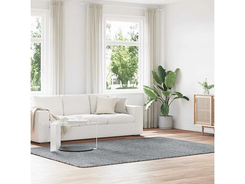 Tapis shaggy à poils longs NAVARRA gris clair 200x290 cm