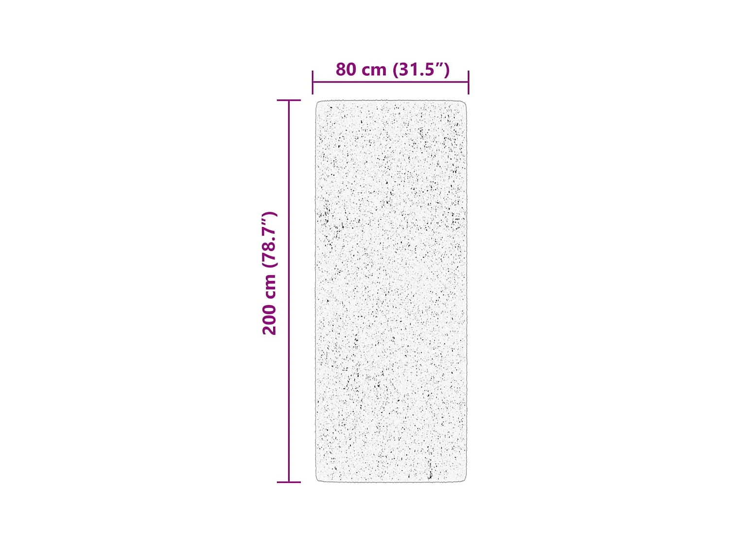 Tappeto HUARTE morbido e lavabile a pelo corto beige 80x200 cm