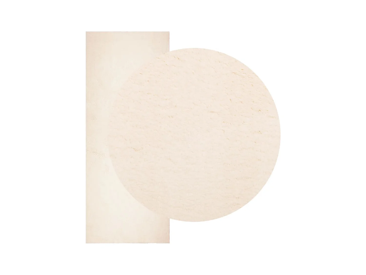 Tappeto HUARTE morbido e lavabile a pelo corto beige 80x200 cm