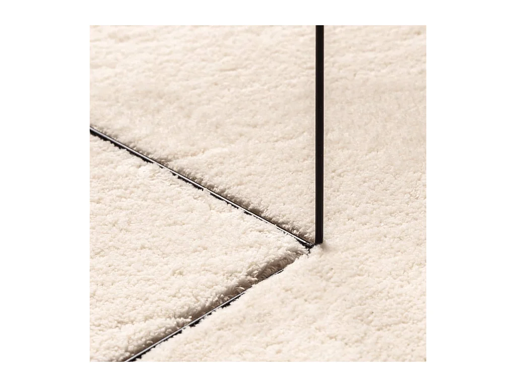 Tappeto HUARTE morbido e lavabile a pelo corto beige 80x200 cm