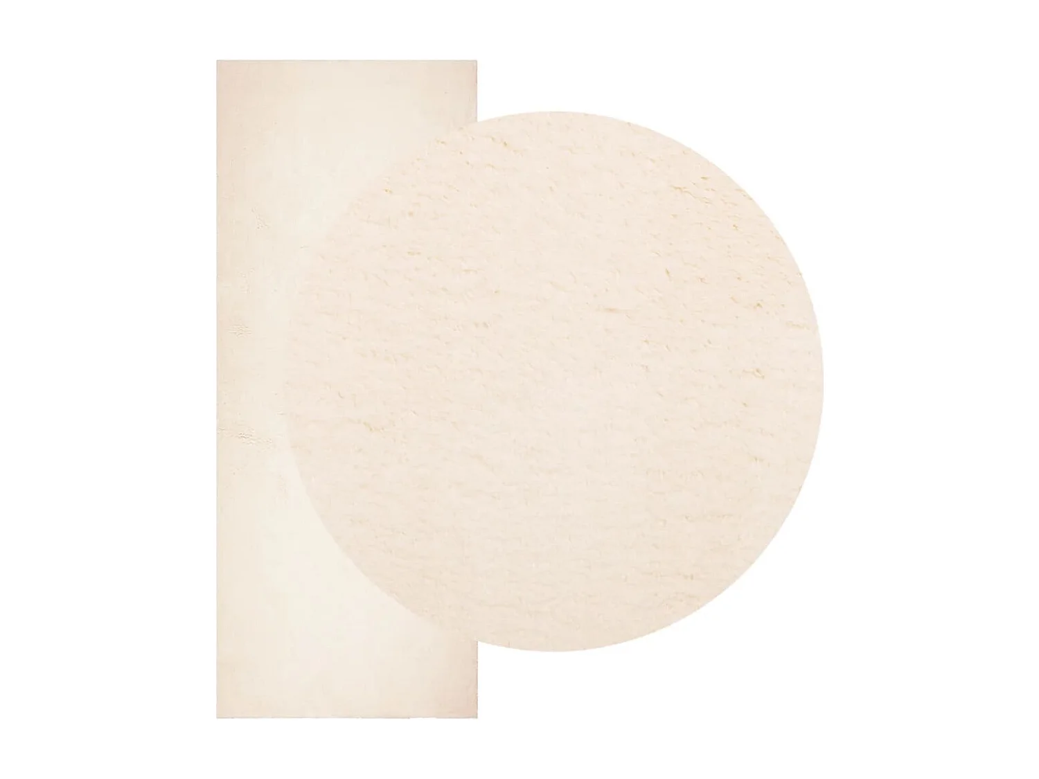 Alfombra HUARTE de pelo corto suave y lavable beige 80x200 cm