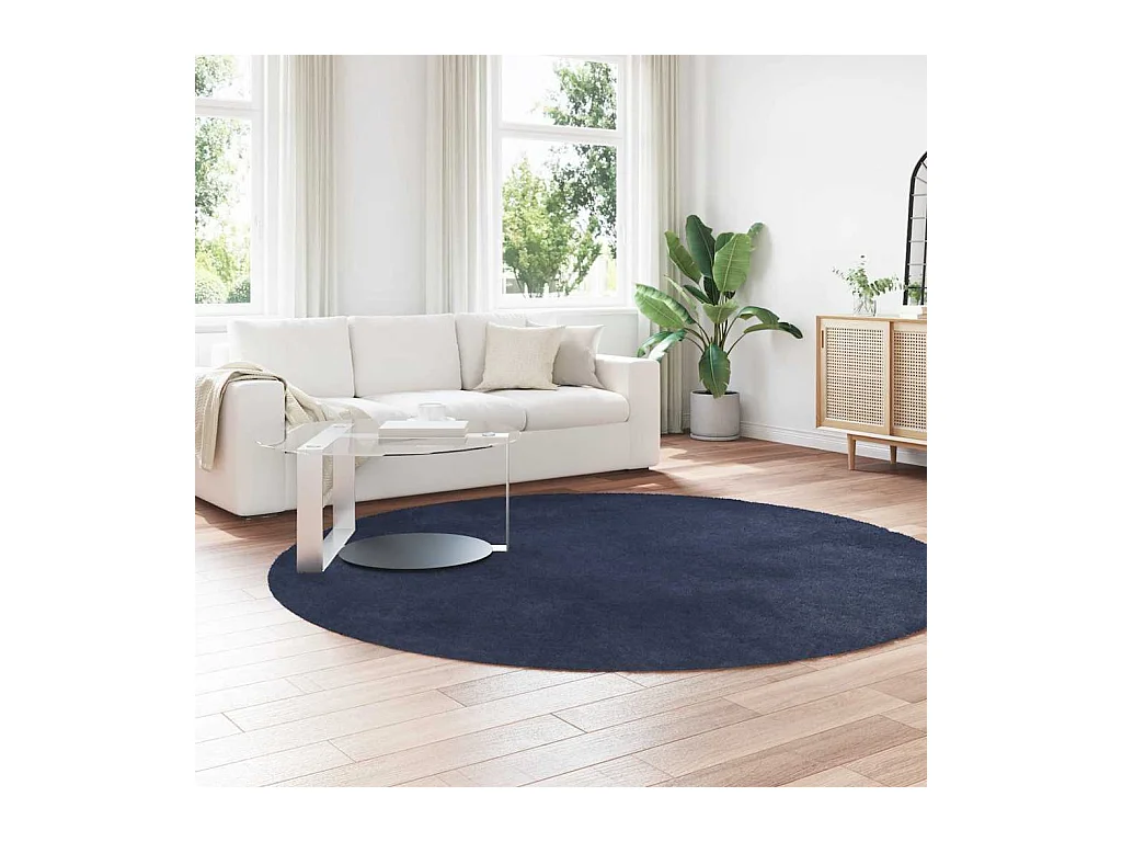 Alfombra de pelo largo NAVARRA azul marino 240x240 cm