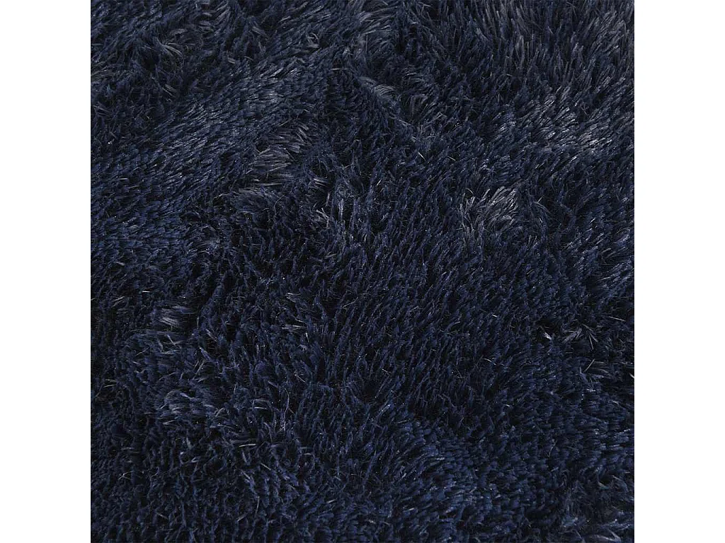 Tapis shaggy à poils longs NAVARRA bleu marine 240x240 cm