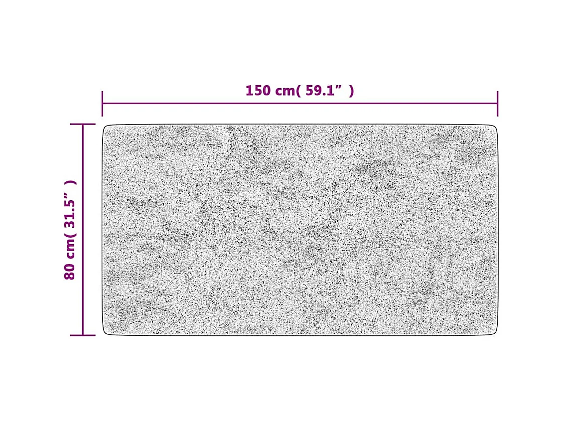 Wasbaar antislip vloerkleed 80x150 cm Lichtbeige