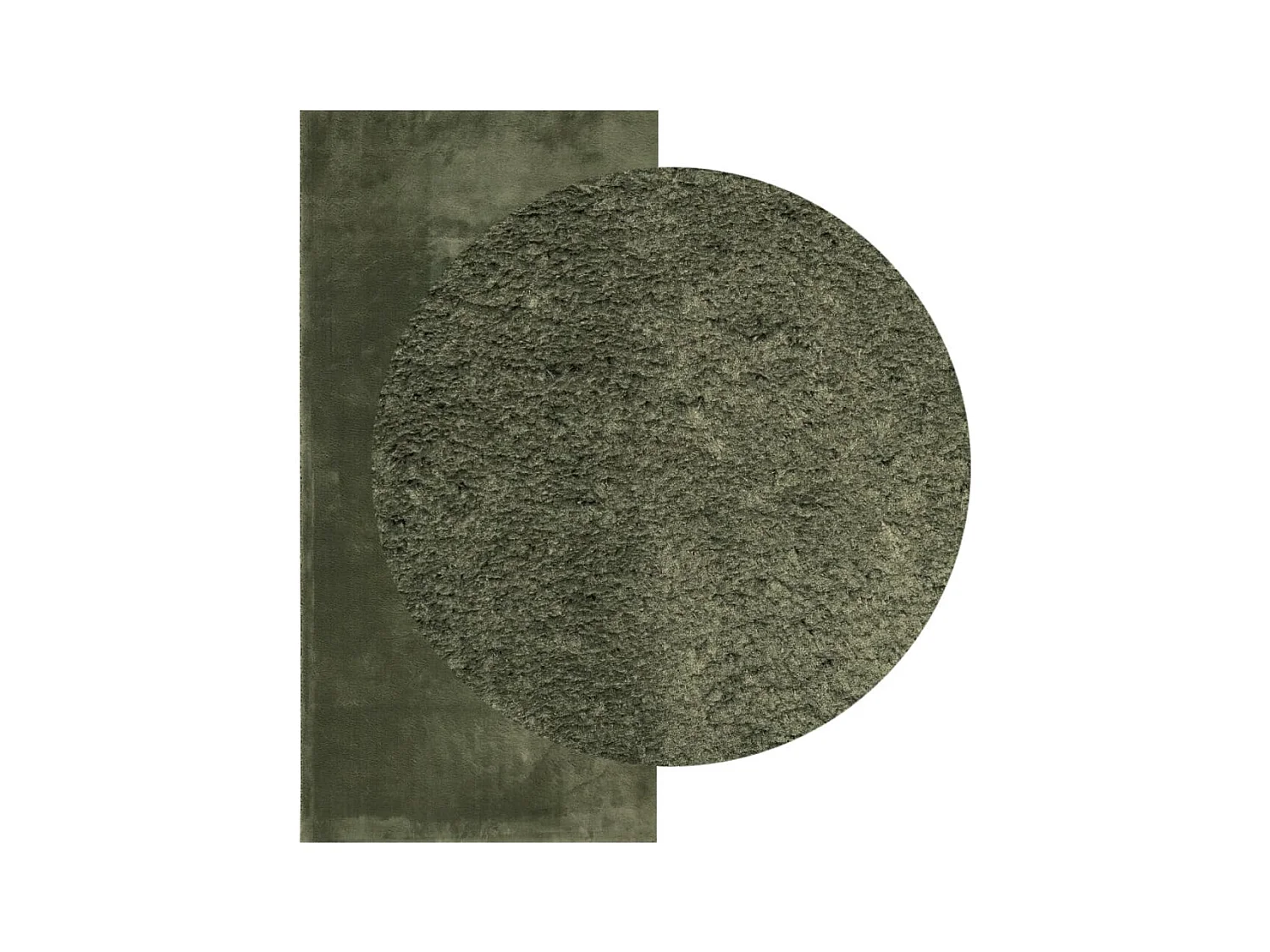 HUARTE zacht kortpolig vloerkleed wasbaar bosgroen 100x200 cm