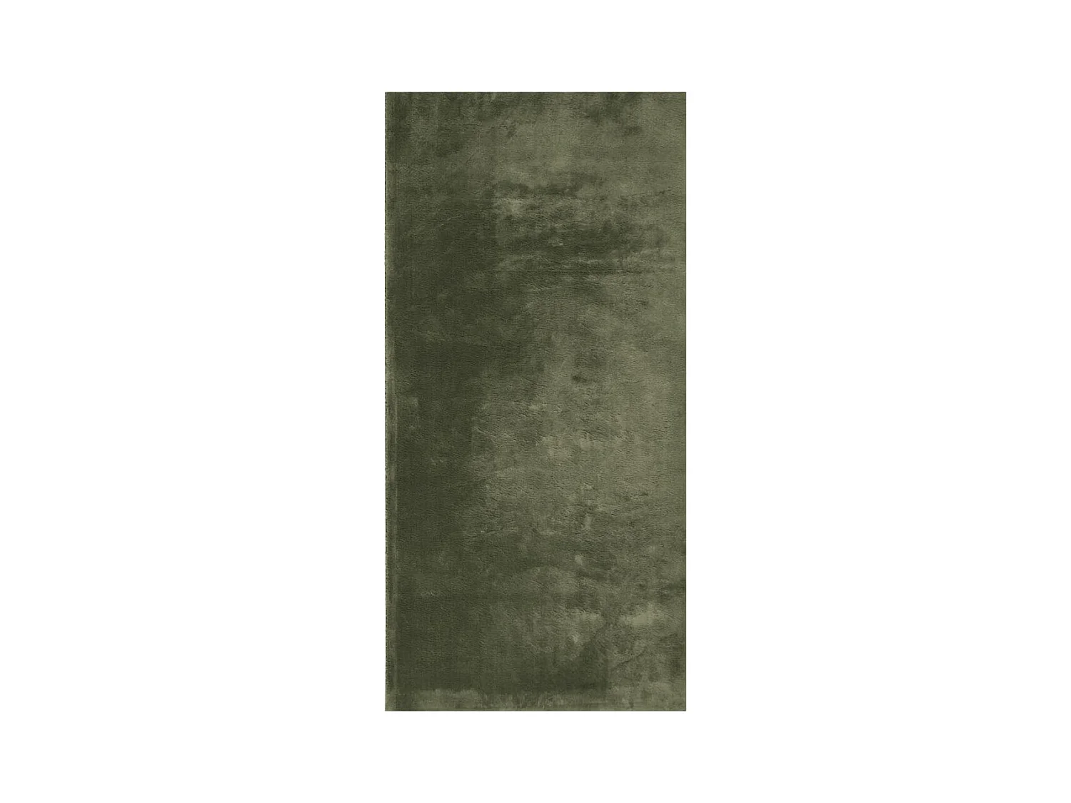 Tapis HUARTE à poils courts doux lavable vert forêt 100x200 cm