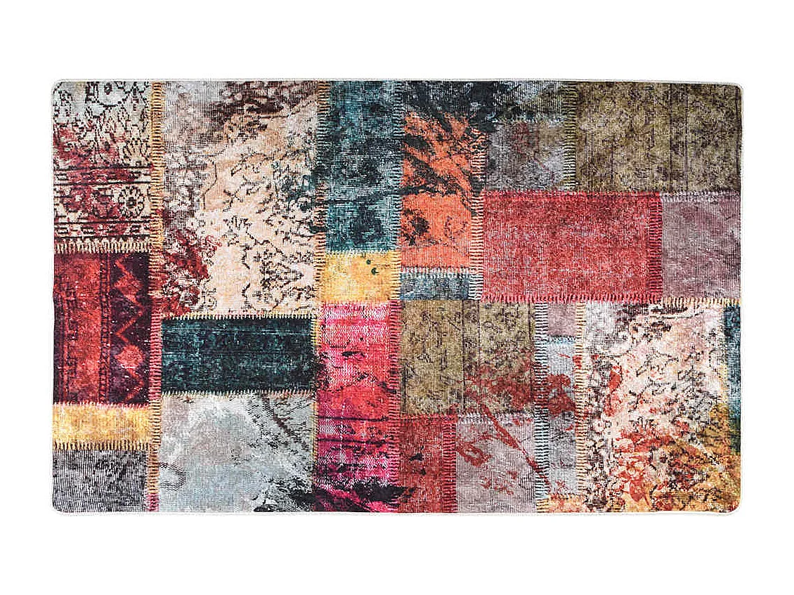Tappeto Patchwork lavabile antiscivolo 160x230 cm multicolore