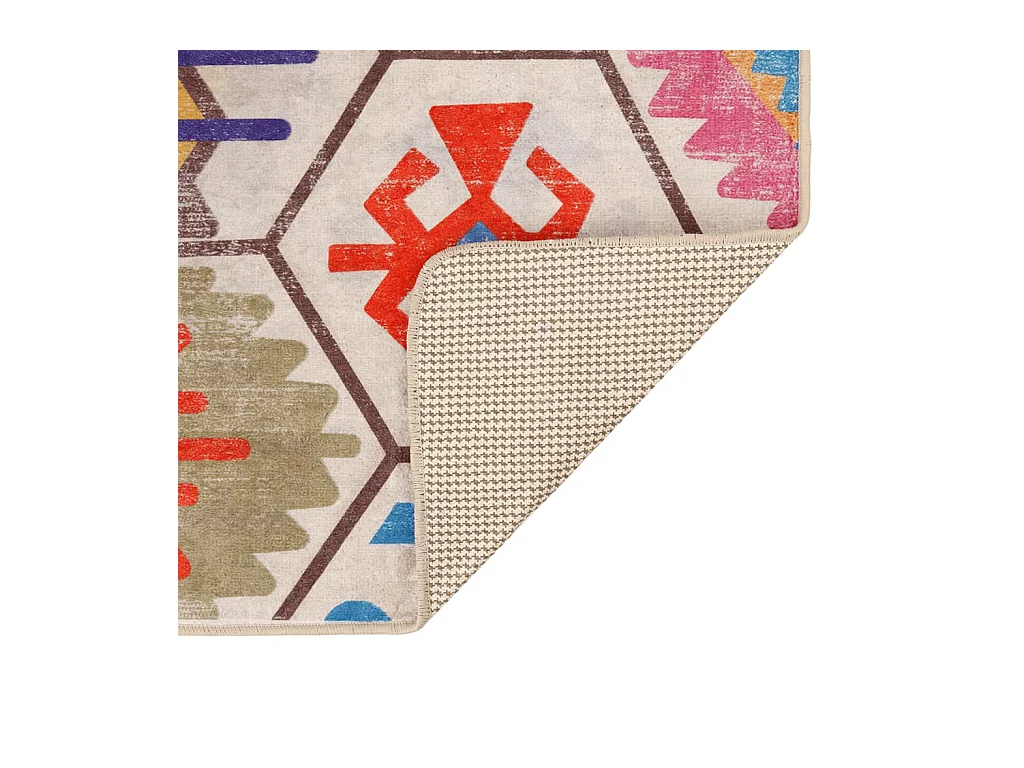 Tapis lavable multicolore 160x230 cm antidérapant