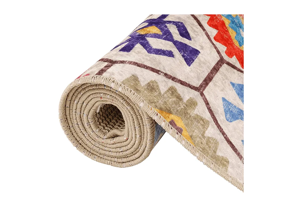 Tapis lavable multicolore 160x230 cm antidérapant