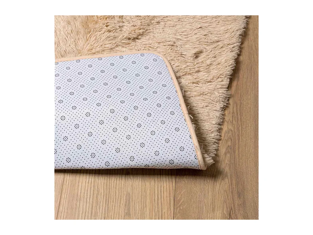 Shaggy vloerkleed met lange haren NAVARRA beige 200x200 cm polyester