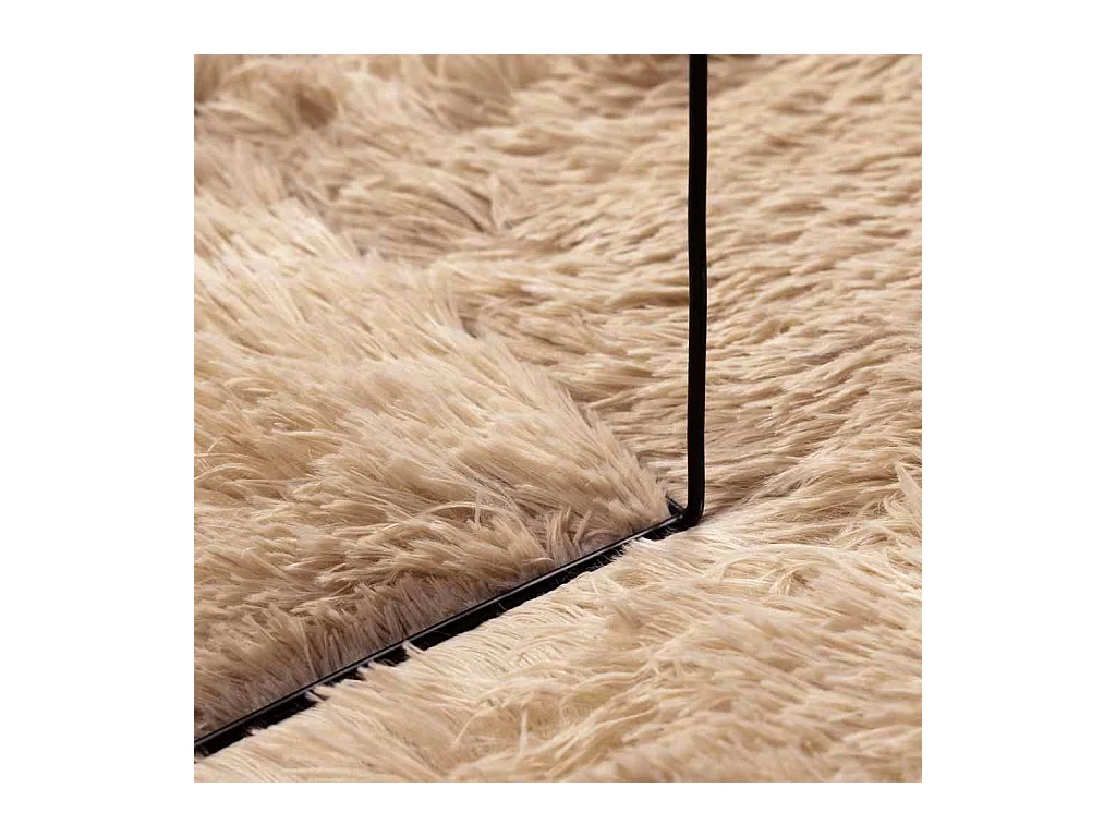 Shaggy vloerkleed met lange haren NAVARRA beige 200x200 cm polyester