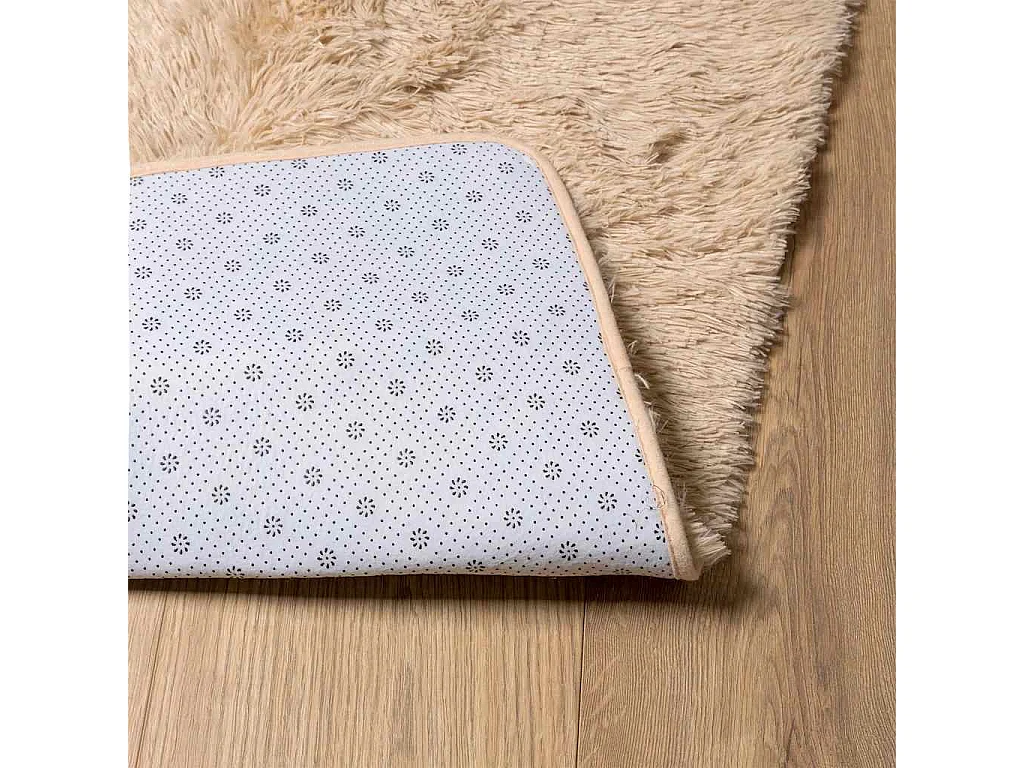 Tappeto shaggy a pelo lungo NAVARRA beige 200x200 cm poliestere