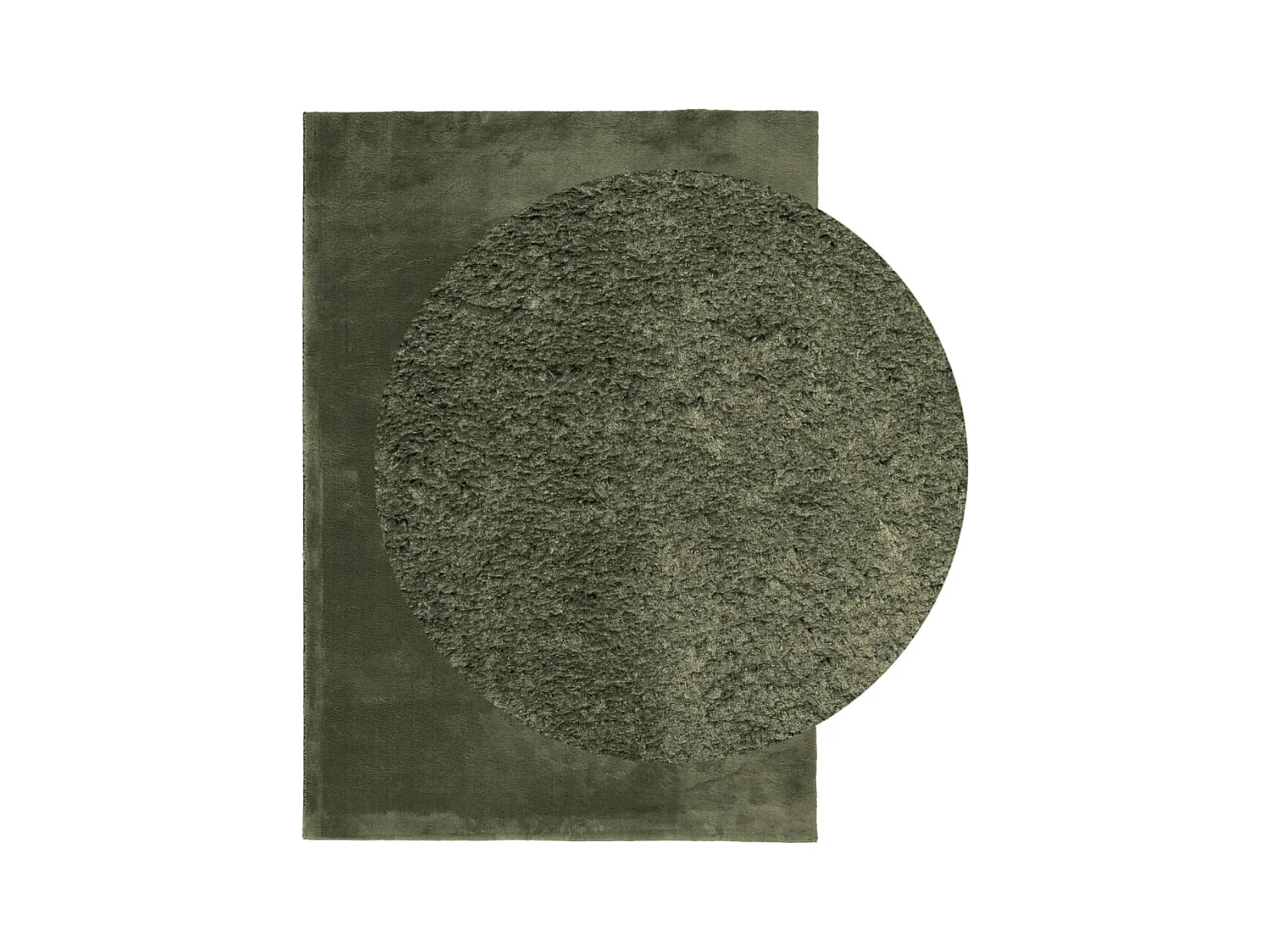 Tappeto lavabile a pelo corto HUARTE verde bosco 160x230 cm