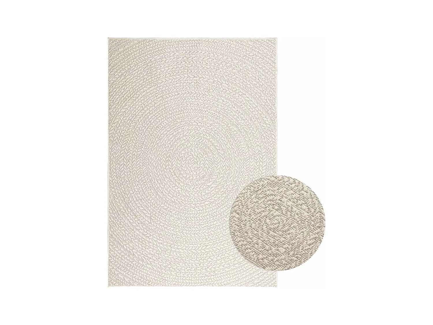 Tappeto ZIZUR crema 120x170 cm effetto juta interno esterno