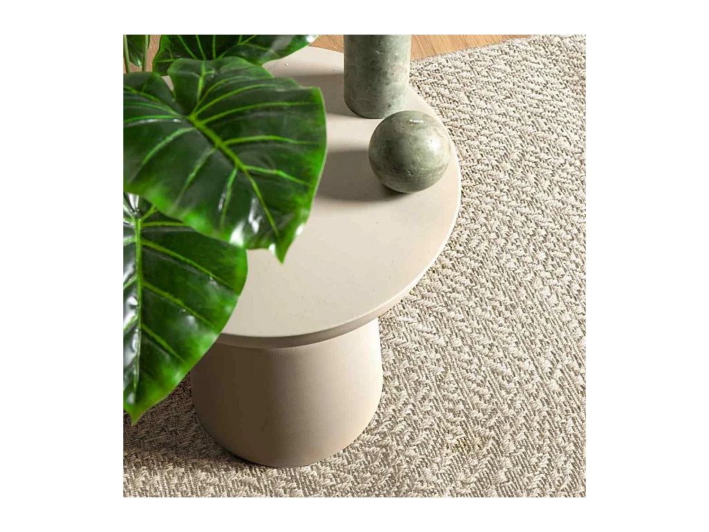 Alfombra ZIZUR color crema 120x170 cm efecto yute interior y exterior