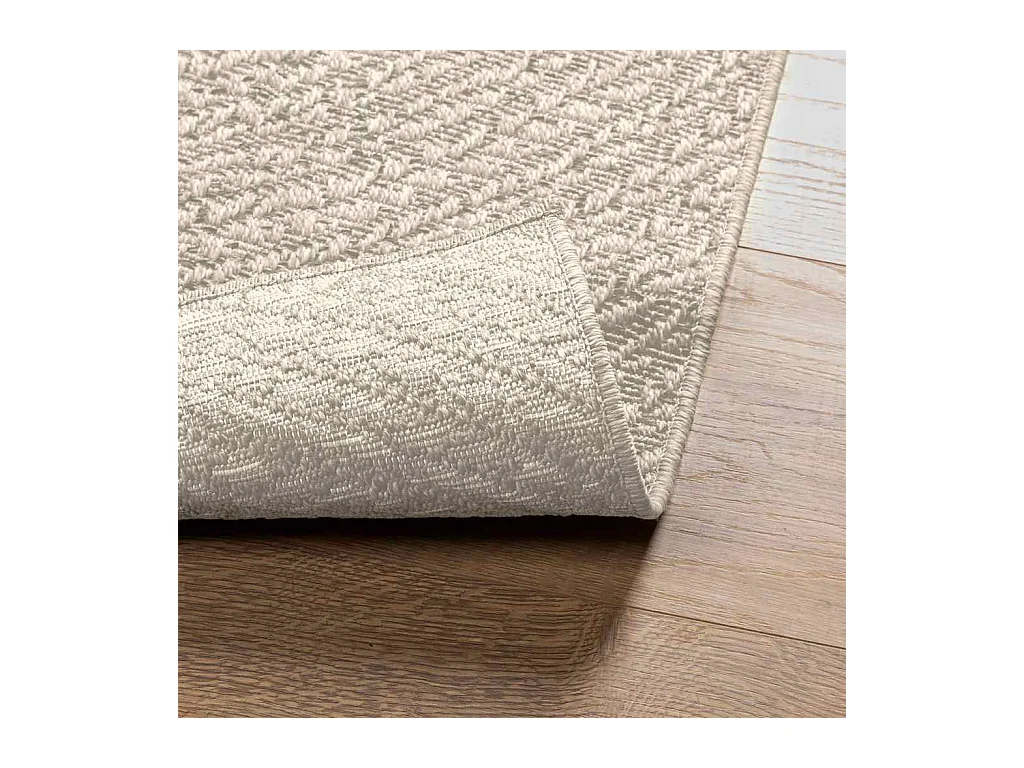 Alfombra ZIZUR color crema 120x170 cm efecto yute interior y exterior