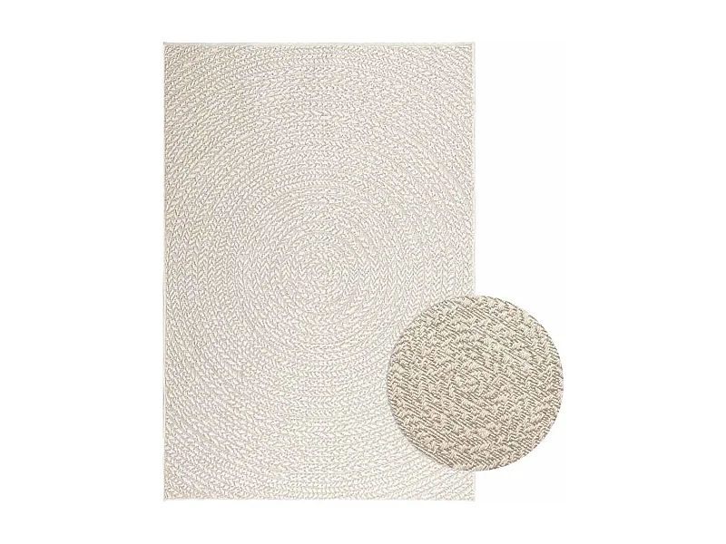 Tappeto ZIZUR crema 120x170 cm effetto juta interno esterno