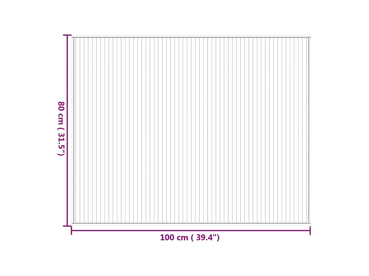 Tapis rectangulaire naturel 80x100 cm bambou