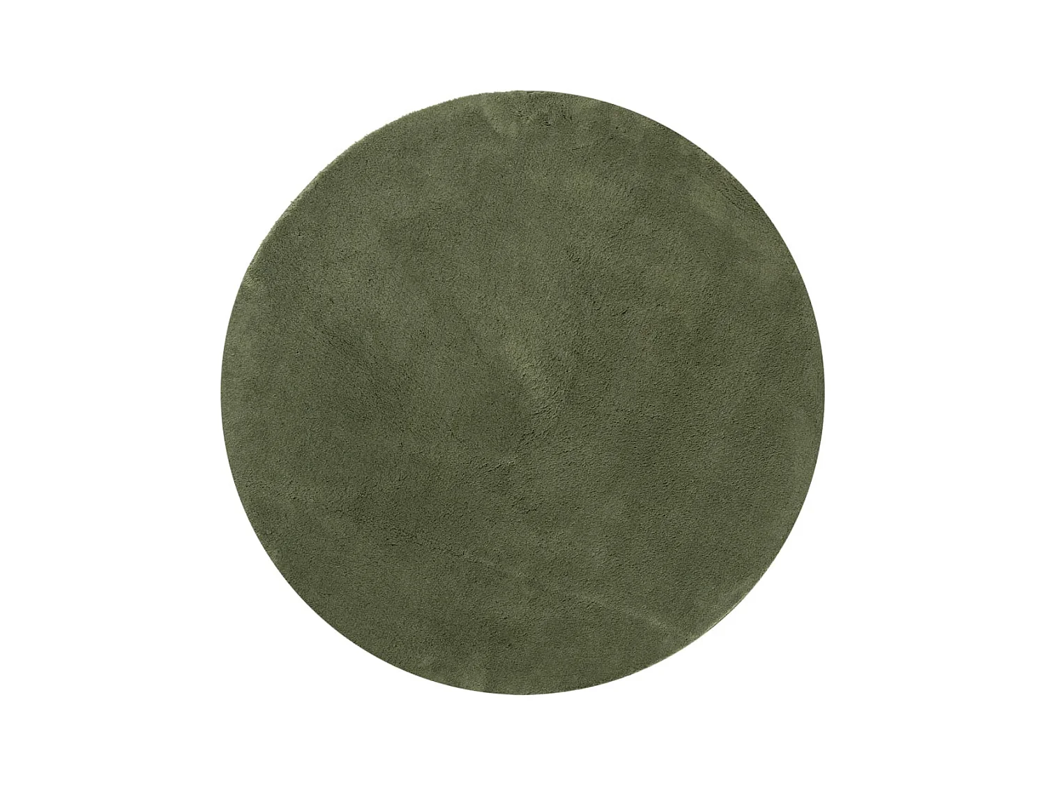 Tappeto HUARTE a pelo corto morbido e lavabile in verde bosco Ø 160 cm