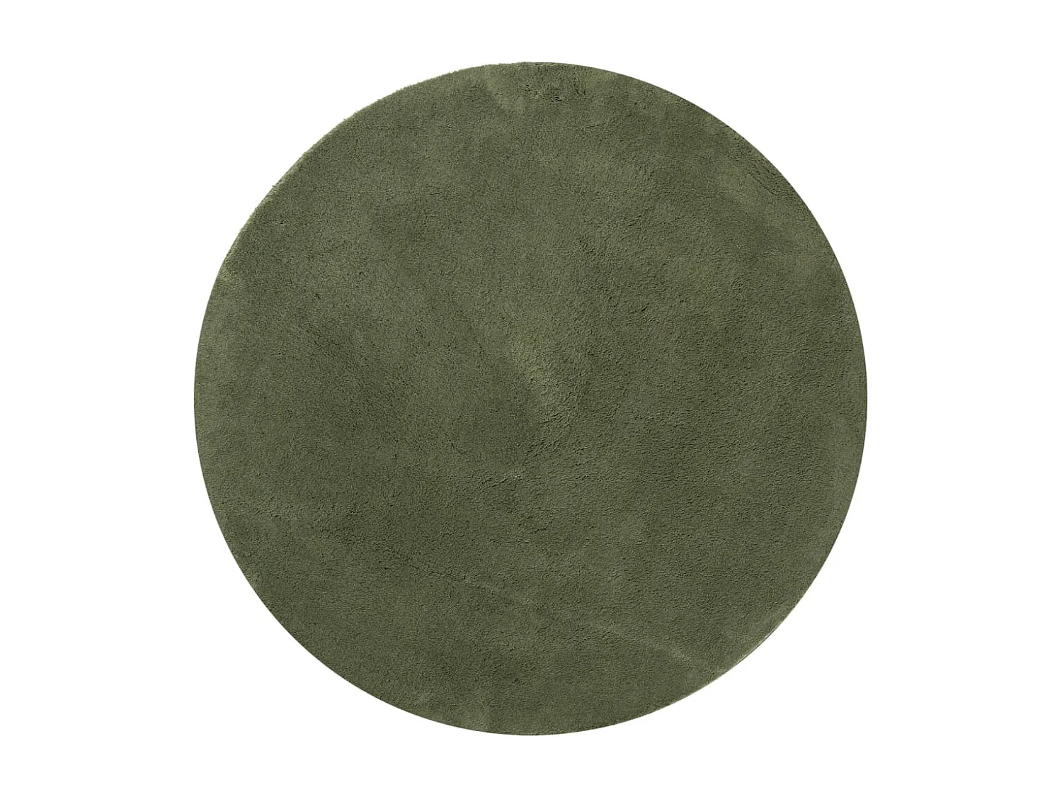 Tapis HUARTE à poils courts doux et lavable vert forêt Ø 160 cm