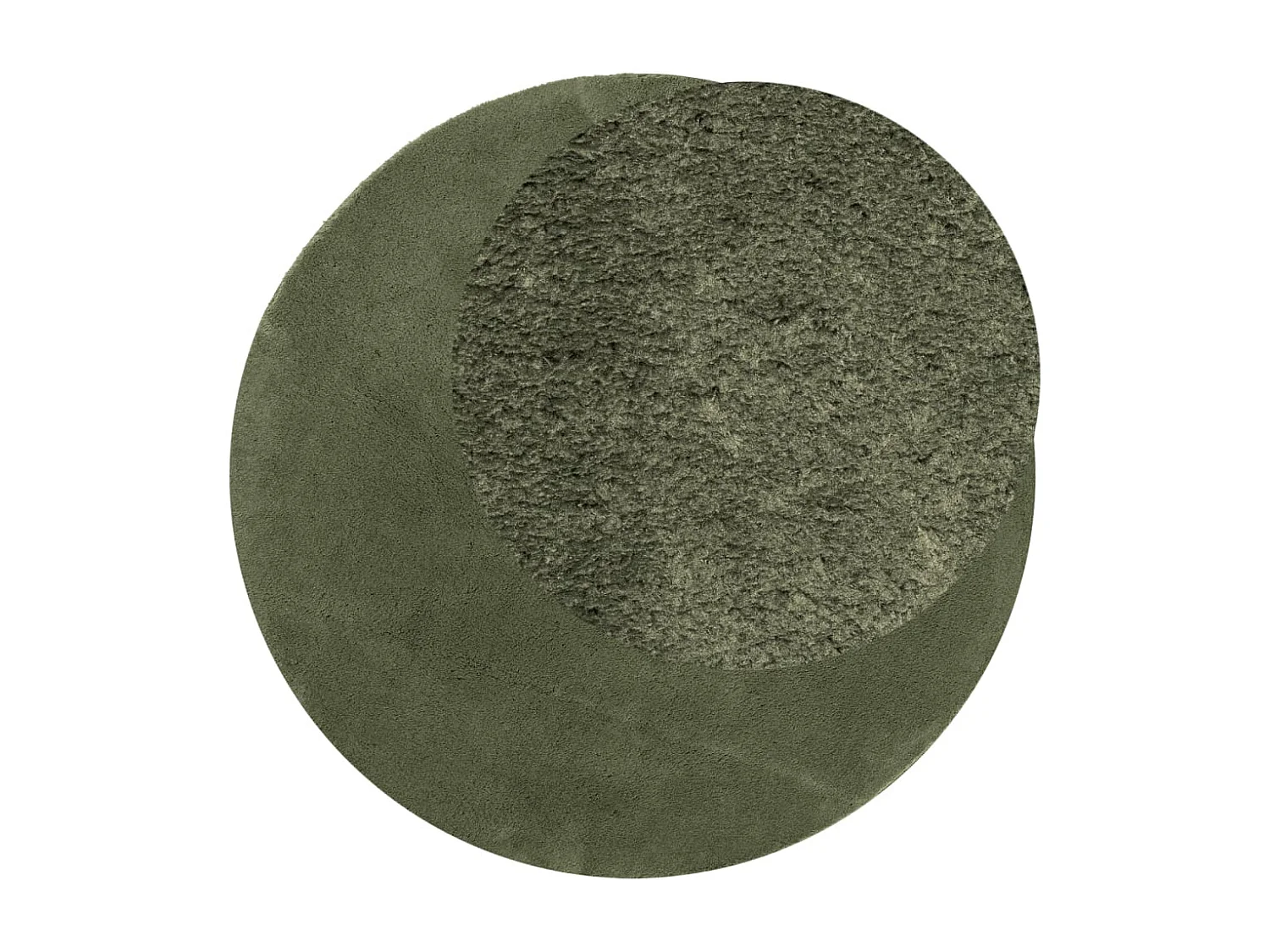 Tapis HUARTE à poils courts doux et lavable vert forêt Ø 160 cm