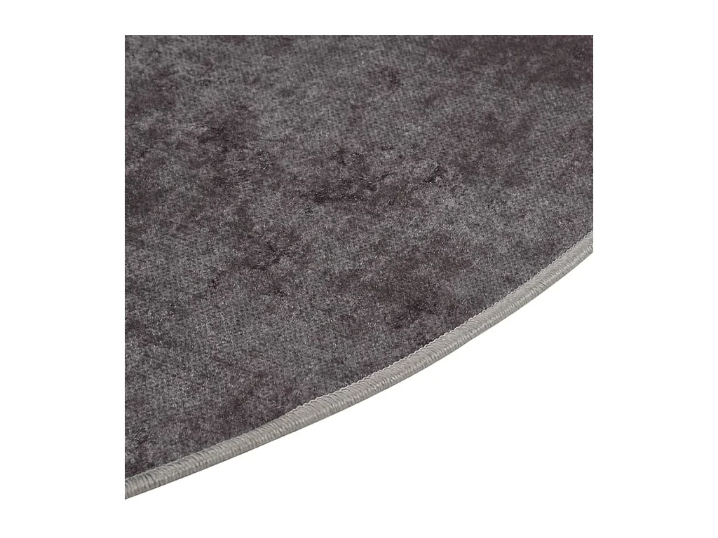Tappeto grigio lavabile Ø 200 cm antiscivolo