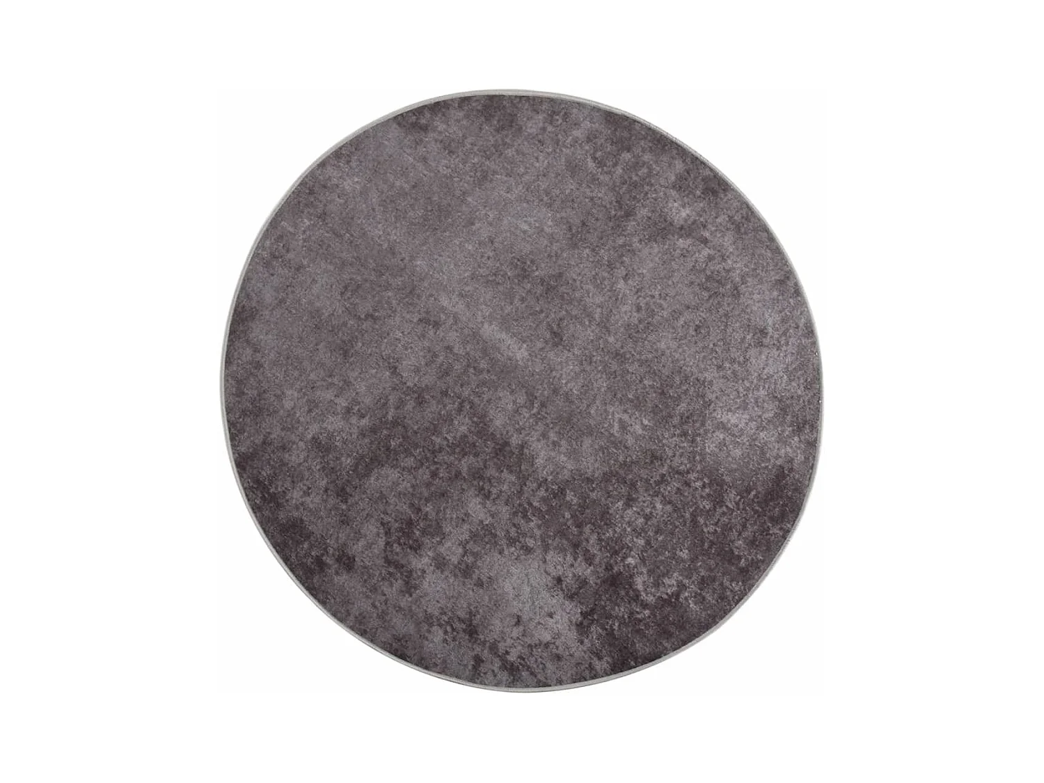 Alfombra lavable gris Ø 200 cm antideslizante