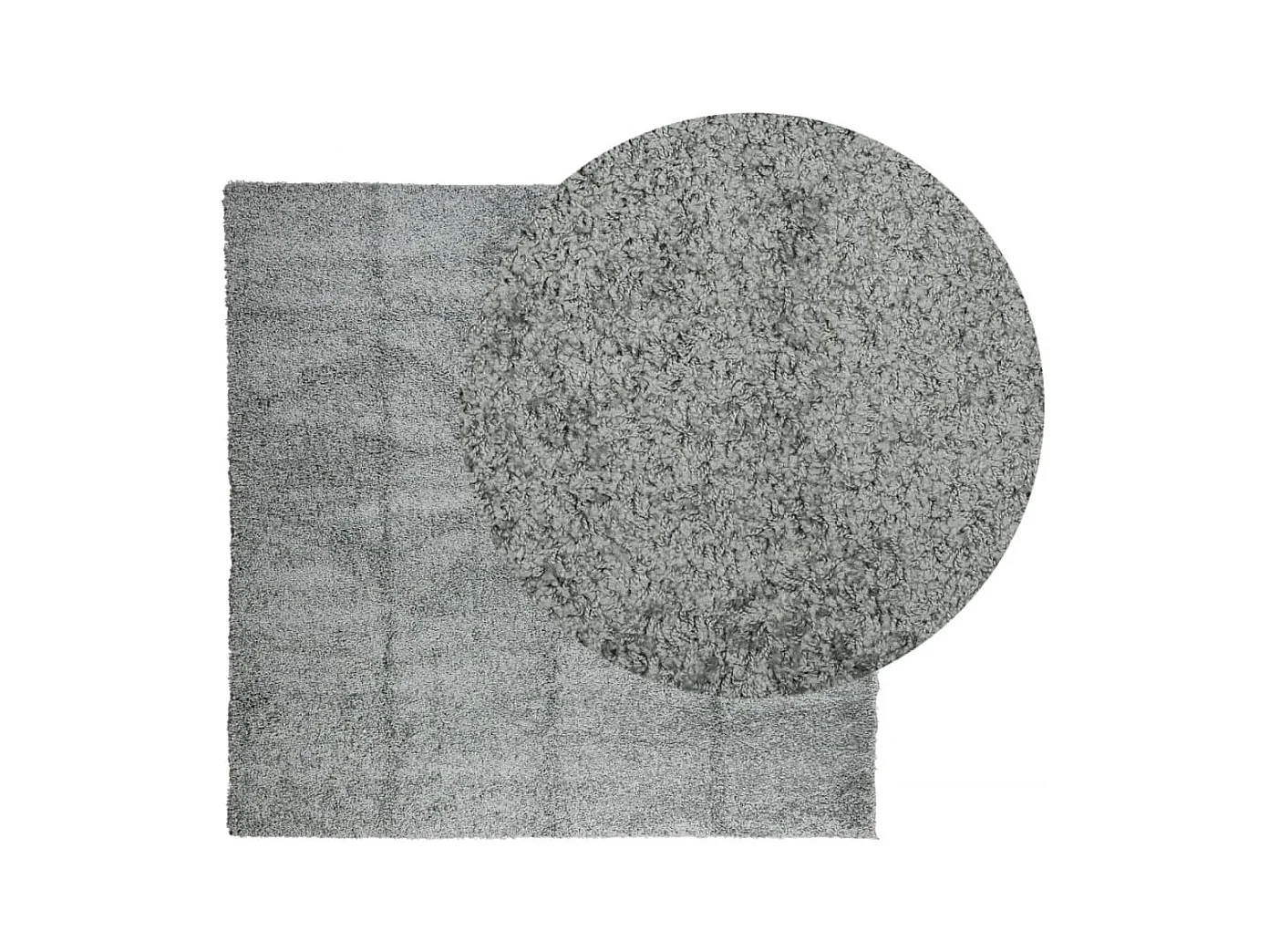 Alfombra peluda PAMPLONA, pelo largo, verde moderno, 160x160 cm