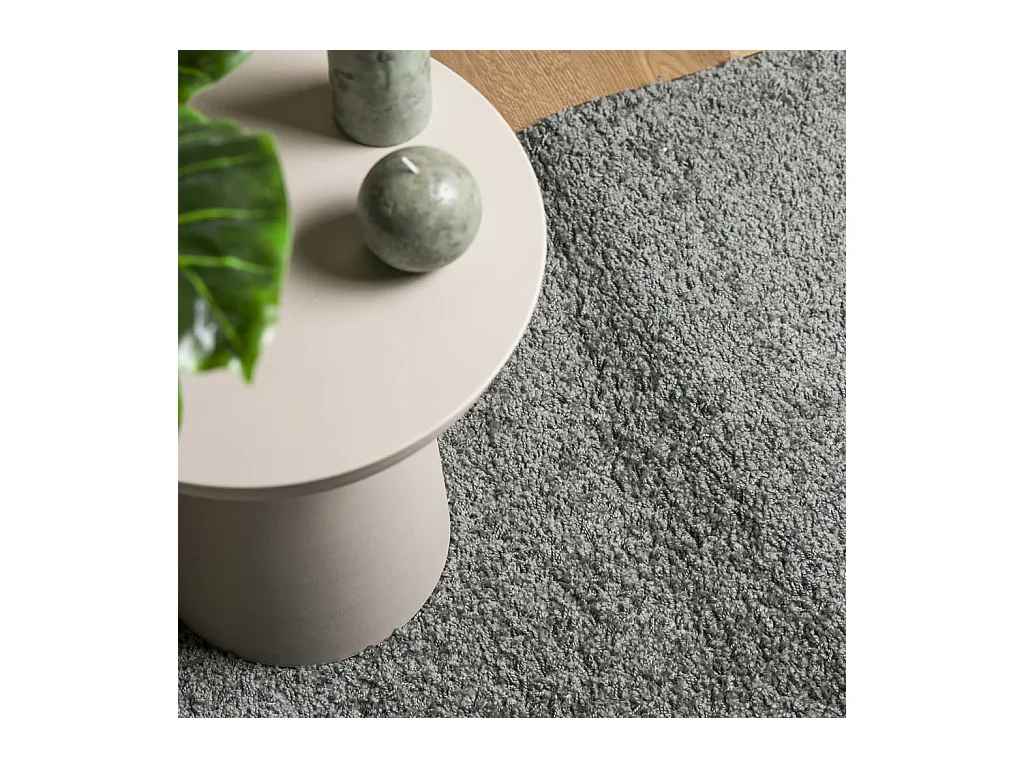 Alfombra peluda PAMPLONA, pelo largo, verde moderno, 160x160 cm