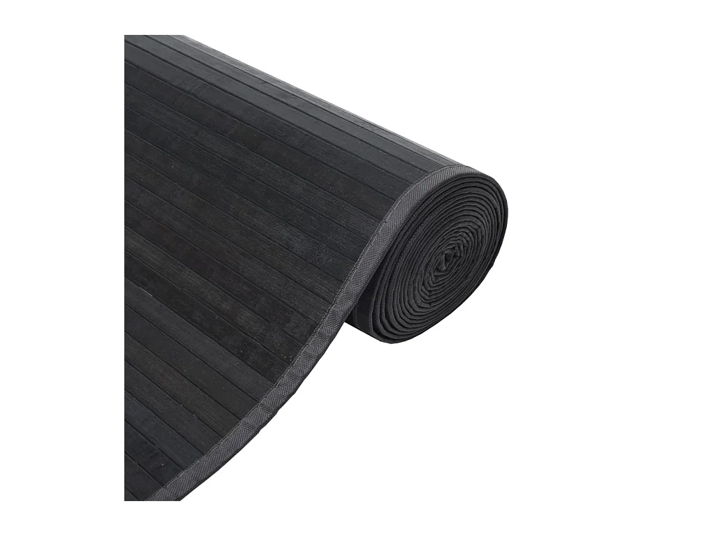 Alfombra rectangular gris 100x1000 cm bambú