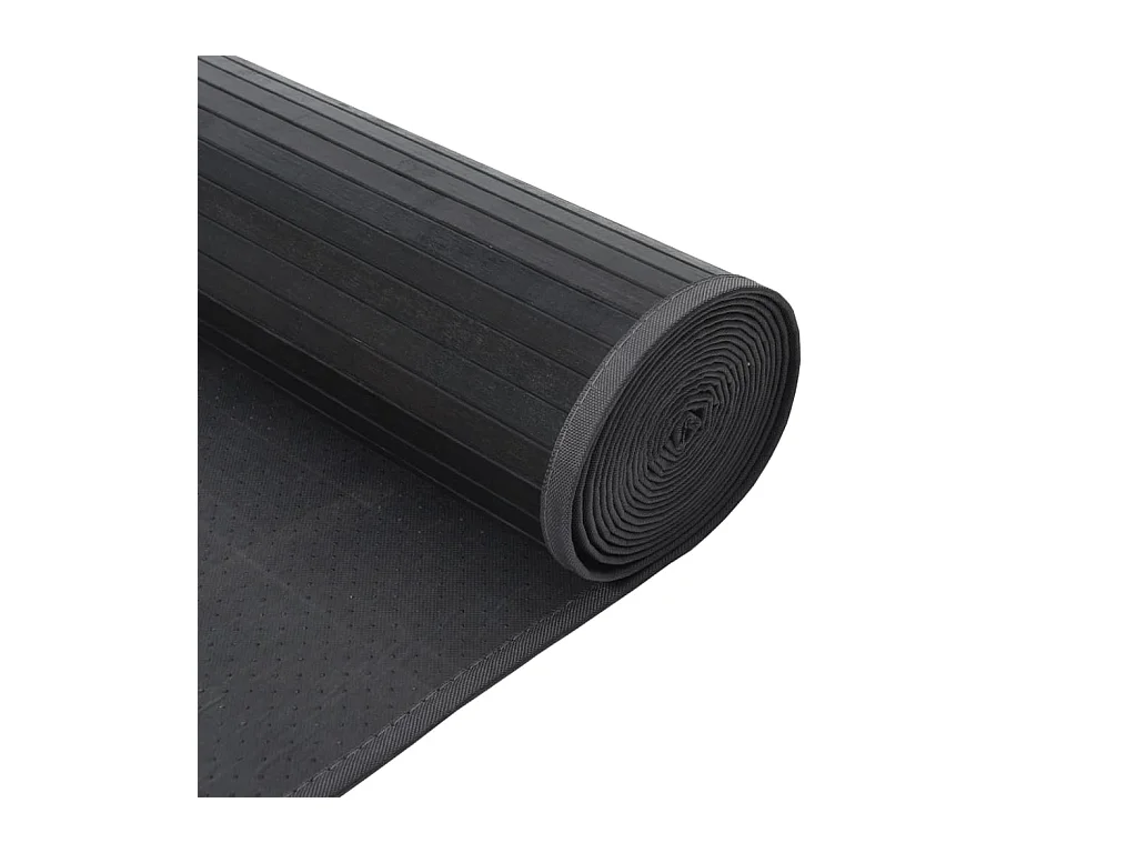 Alfombra rectangular gris 100x1000 cm bambú