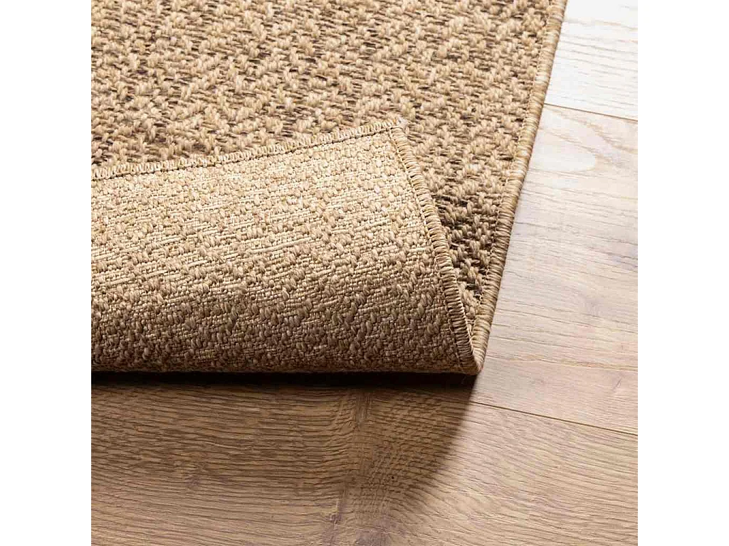 Tapis ZIZUR beige 80x150 cm aspect de jute intérieur extérieur