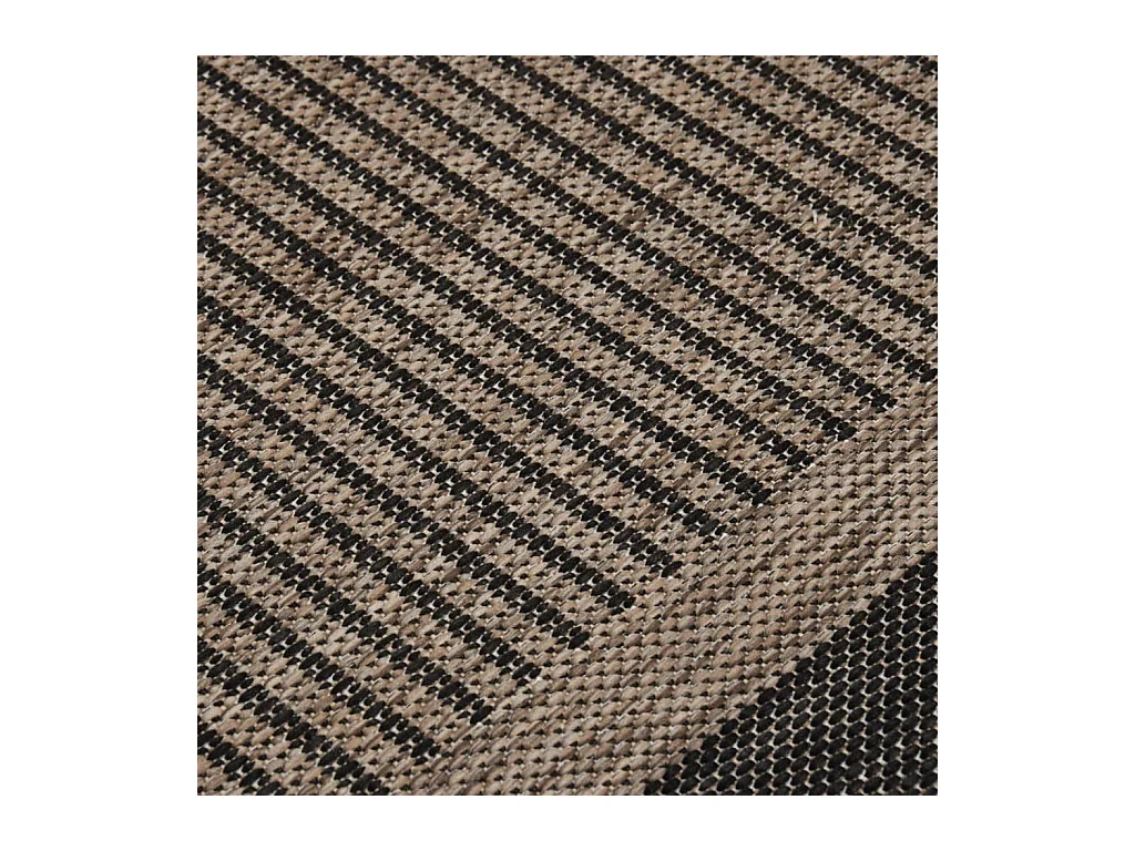 Platgeweven buitenkleed 200x280 cm Donkerbruin