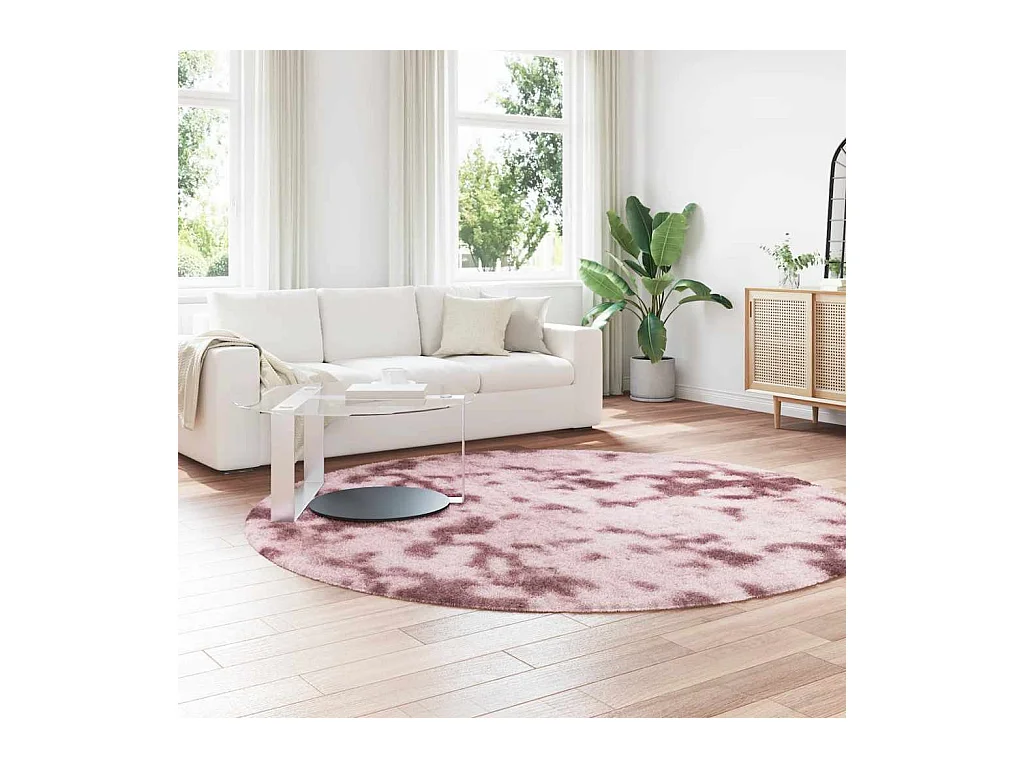 Tappeto Shaggy NAVARRA Rosa Cipria 240x240 cm