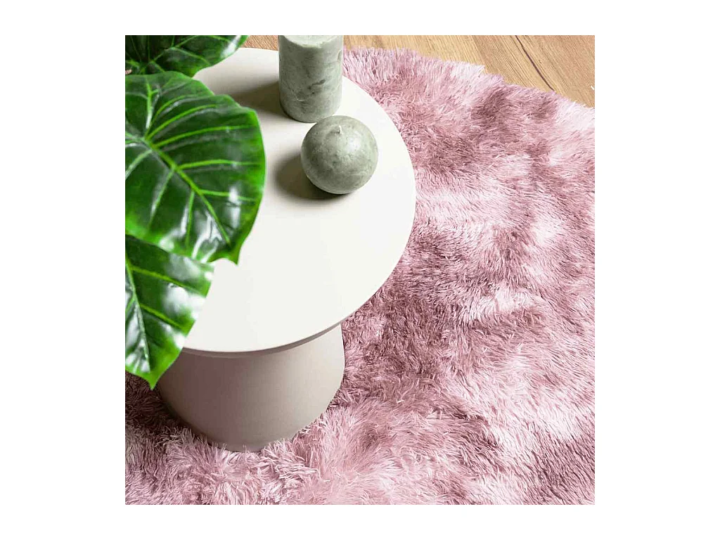 Tappeto Shaggy NAVARRA Rosa Cipria 240x240 cm