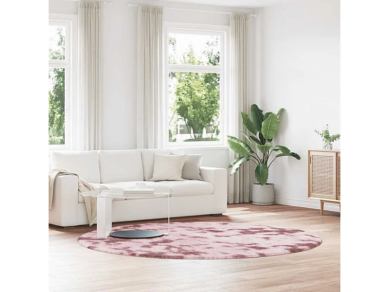 Tapis Shaggy à poils longs NAVARRA rose poudré 240x240 cm