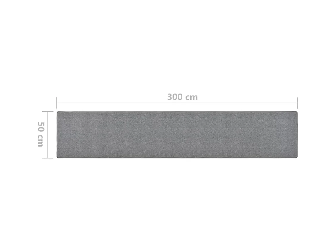 Tapis de couloir Gris foncé 50x300 cm
