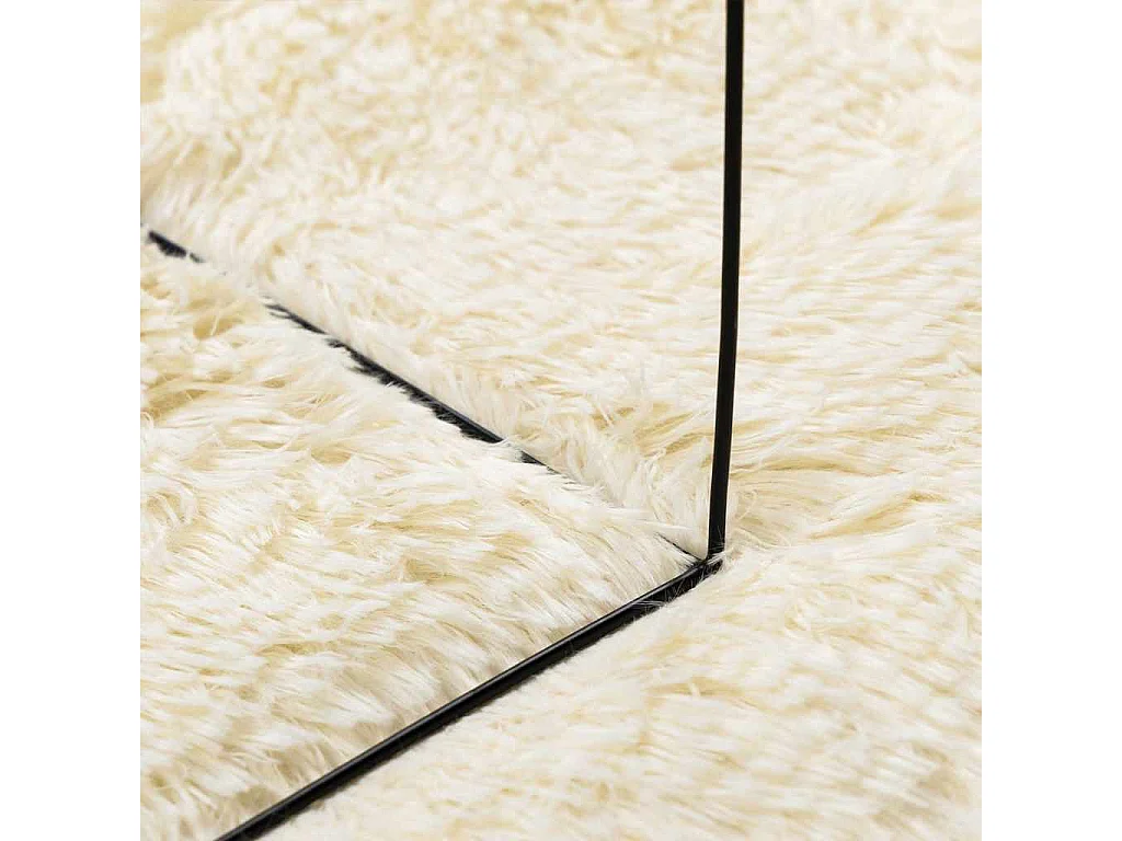 Tappeto shaggy NAVARRA crema 160x160 cm poliestere