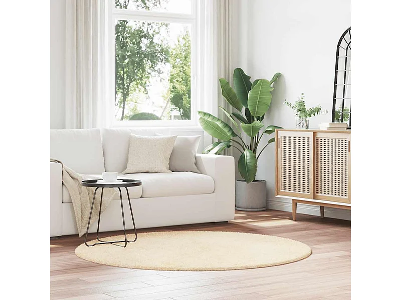 Tappeto shaggy NAVARRA crema 160x160 cm poliestere