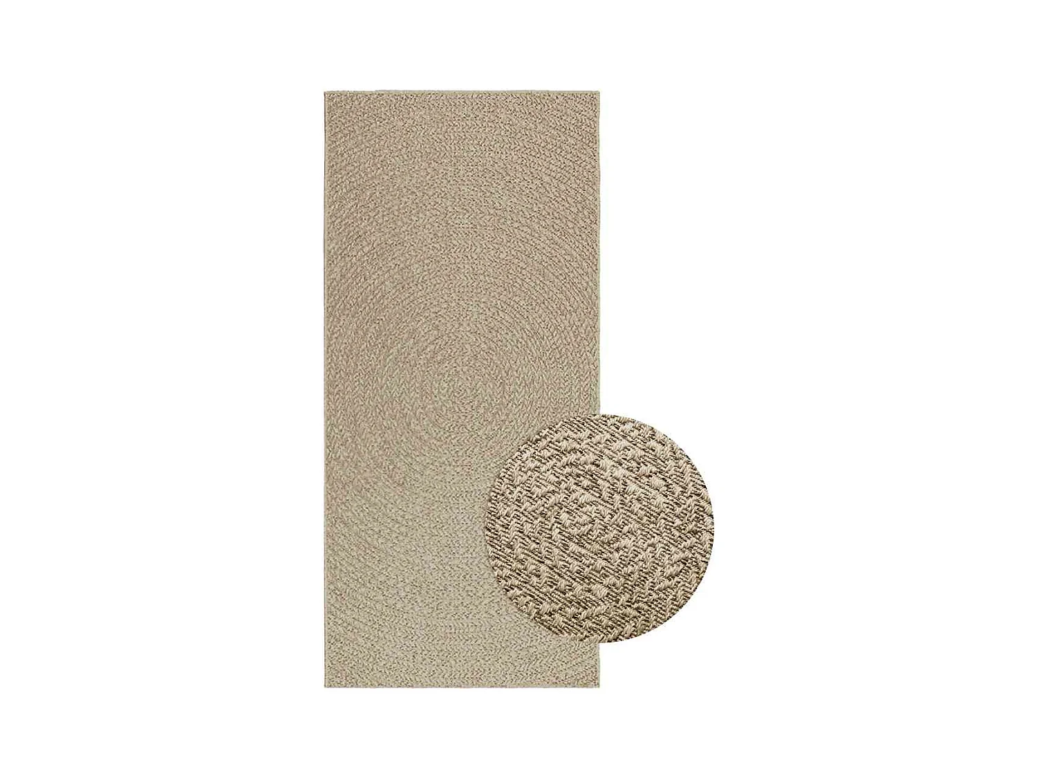 Tapis ZIZUR beige 100x200 cm aspect de jute intérieur extérieur