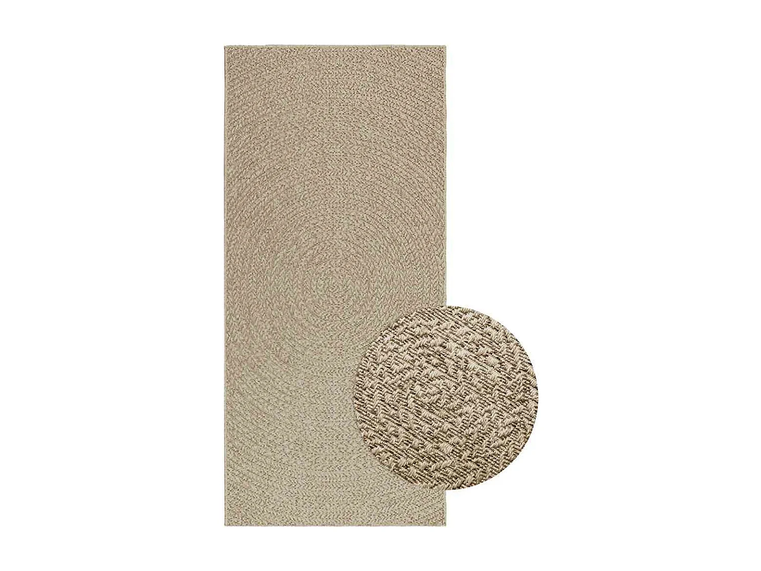 Tapis ZIZUR beige 100x200 cm aspect de jute intérieur extérieur