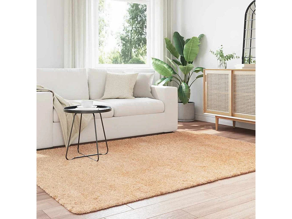 Tappeto shaggy a pelo lungo NAVARRA beige 160x230 cm poliestere