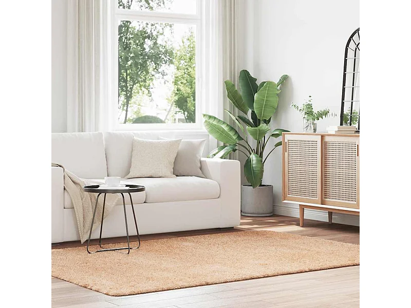 Tappeto shaggy a pelo lungo NAVARRA beige 160x230 cm poliestere