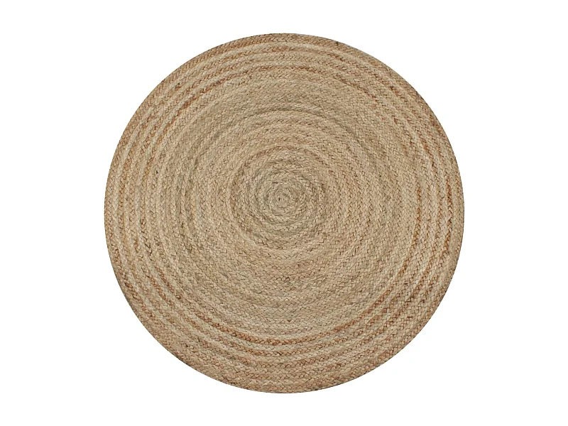 Gevlochten jute vloerkleed 90 cm rond