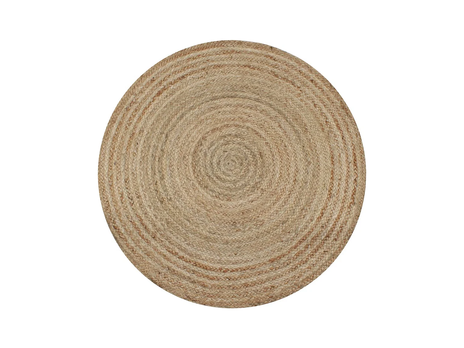 Gevlochten jute vloerkleed 90 cm rond