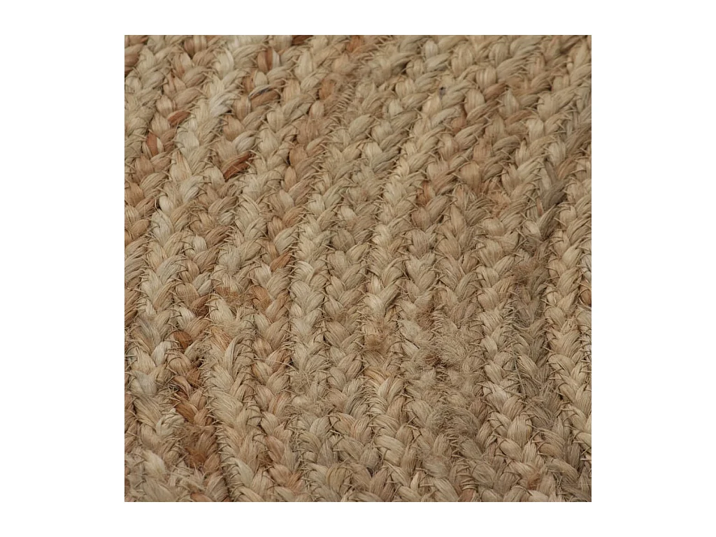 Gevlochten jute vloerkleed 90 cm rond