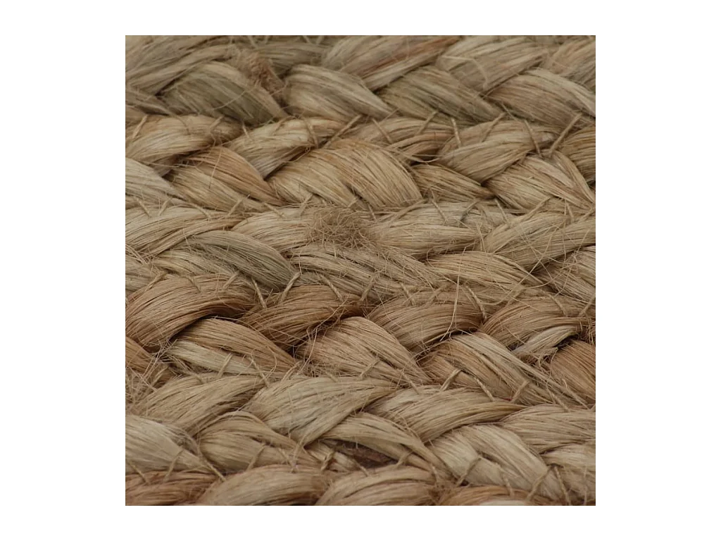 Gevlochten jute vloerkleed 90 cm rond
