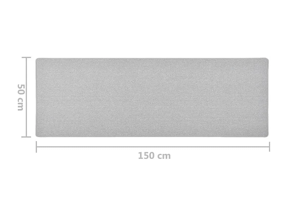 Tapis de couloir Gris clair 50x150 cm