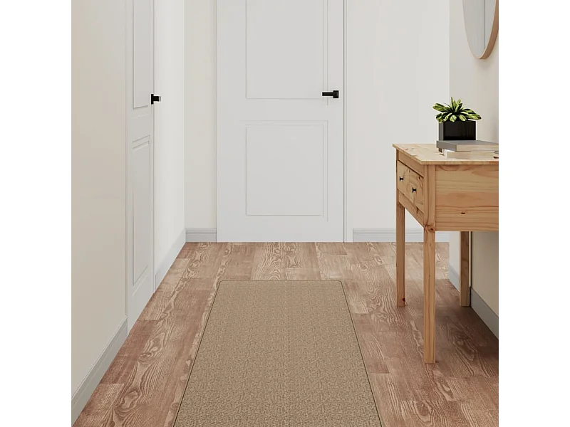 Tapis de couloir aspect sisal sable 50x300 cm