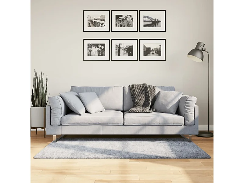 PAMPLONA Shaggy-Teppich, Langflor, modern blau, 80x150 cm